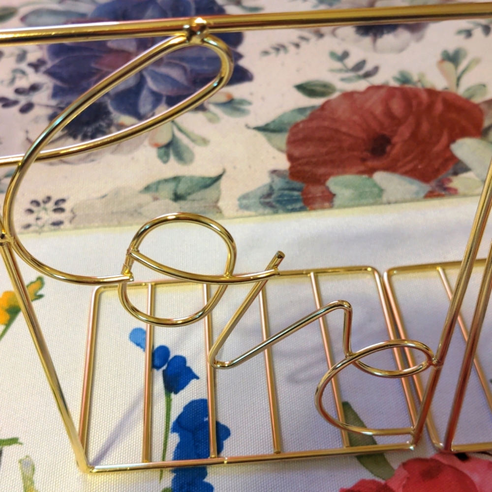 Gold "Love" Script Bookends - Picture 8 of 9